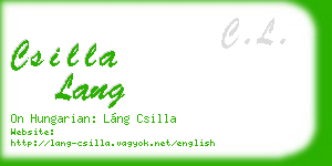 csilla lang business card